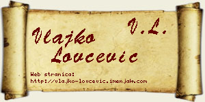 Vlajko Lovčević vizit kartica